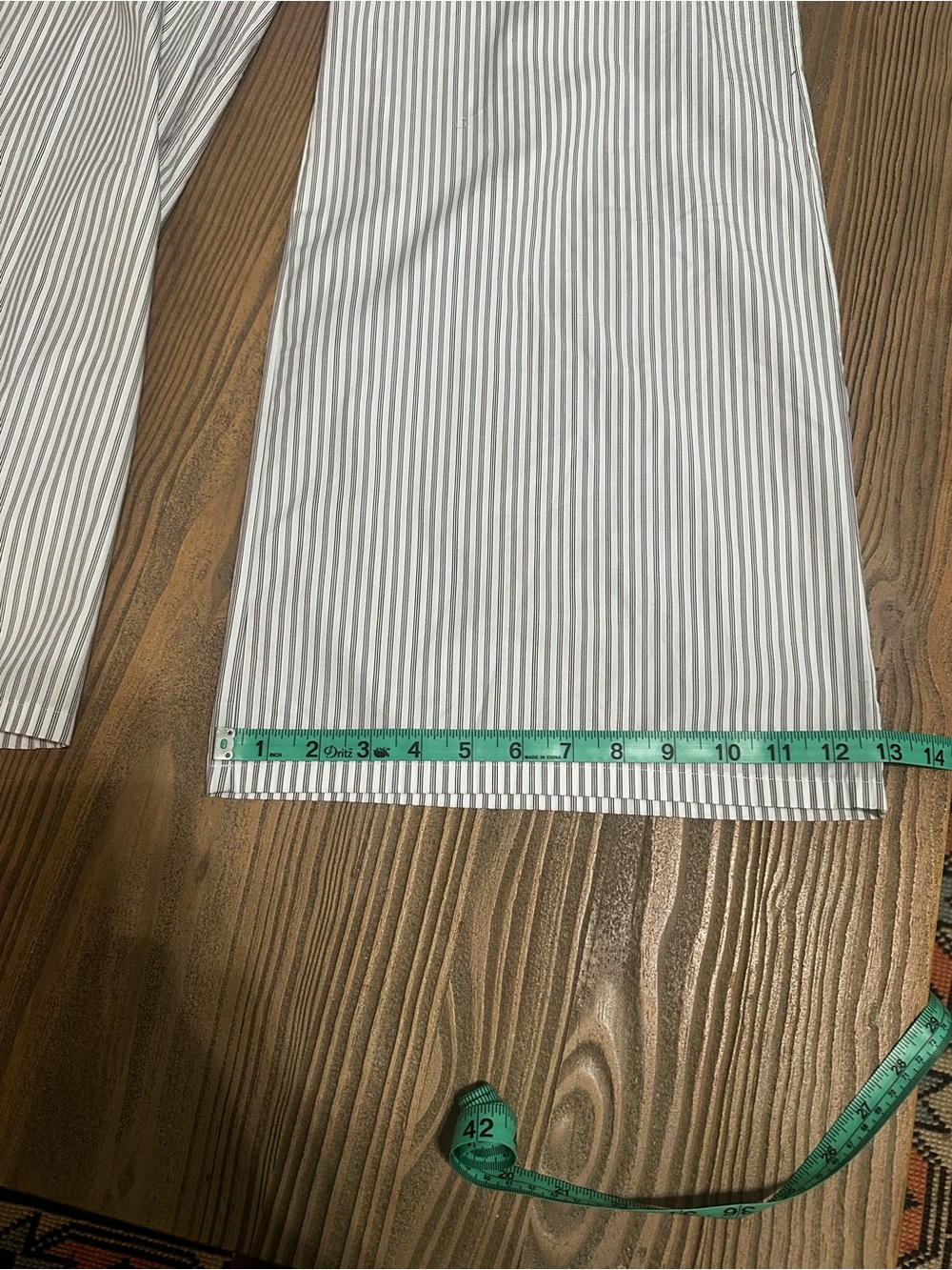 LESET White & Black Pinstripe Wide Leg Pull-On Pants Size S Made in USA - Picture 8 of 12